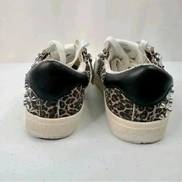 STEVE MADDEN Women’s PARKA Animal Print Studded Low Top Leather Sneakers SIZE 7M - Picture 5 of 12